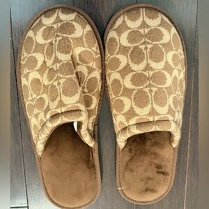 Brown Coach Slippers